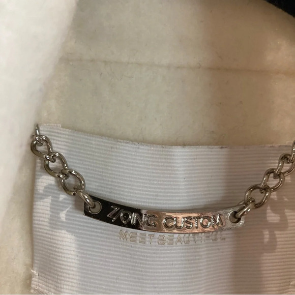 Z/QING Sz XS Oversized Woollen  Ombre Effect Open Front Pockets Collar Coat NEW - Picture 6 of 10